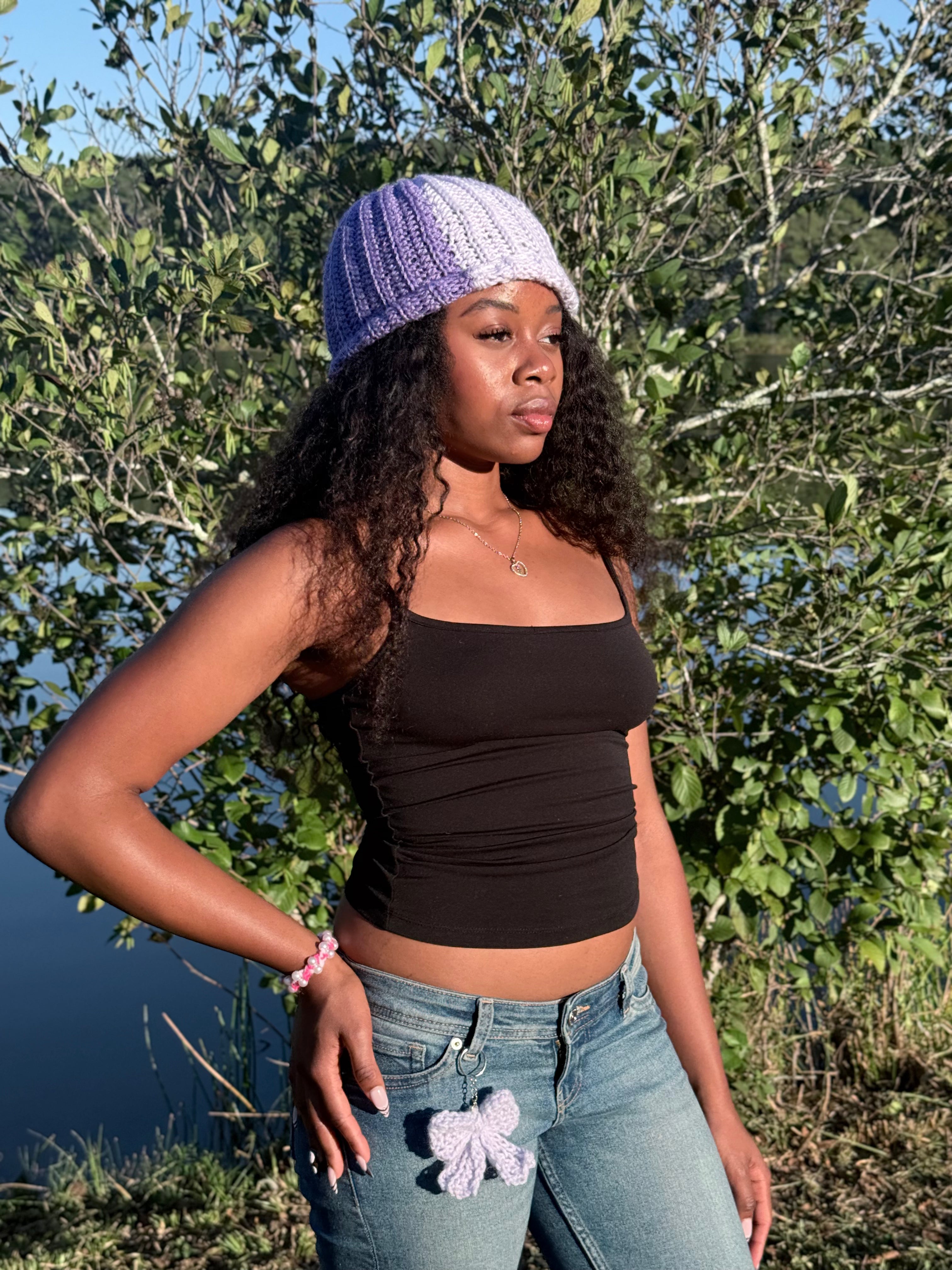 Lavender Split Beanie 💜
